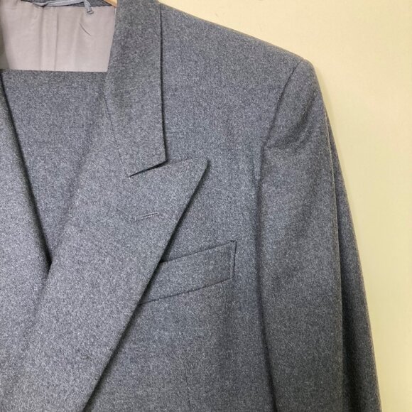 Cerrutti 1881 Gray Wool Suit Barney's Vintage 40 Pants Suspender loops as is - Picture 5 of 16